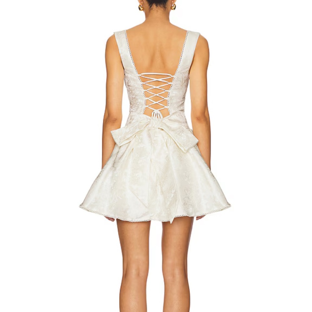 Runaway the Label Joelle Mini Dress Ivory, XS - Picture 3 of 6